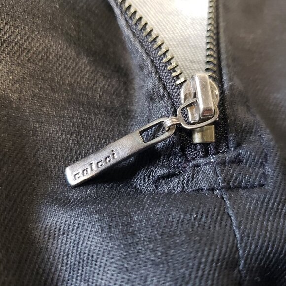 Black Colcii Long Sleeve Leather Look Slimming Dress - Picture 9 of 13